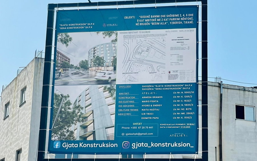 Godine Banimi dhe Sherbime 2,4,6 dhe 8 kat mbitoke ne rrugen Besim Alla, Yzberisht
